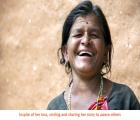 Inspite of her loss, smiling and sharing her story to aware others